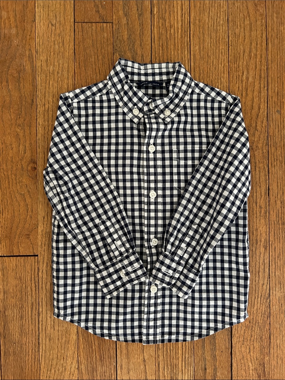 Janie & Jack Navy and White Button-Down Shirt (18-24 months)